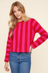 Loved Up Stripe Dolman Sleeve Sweater